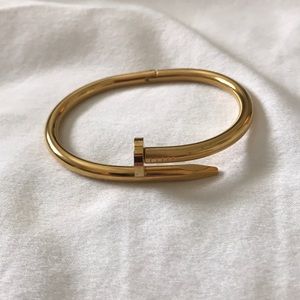 Gold tone nail bracelet